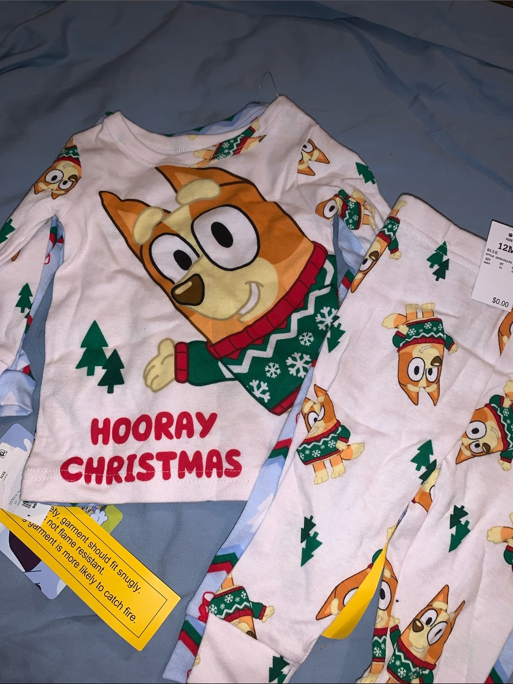 Bluey 2pc Christmas pajamas Set 12 months